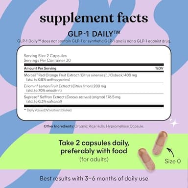 Lemme GLP-1 Daily, Clinically Studied Ingredients to Reduce Hunger & Cravings, Promote GLP-1 Production, Support Fat Loss and Weight Management, 1 Month Supply (60 Capsules) - Image 4