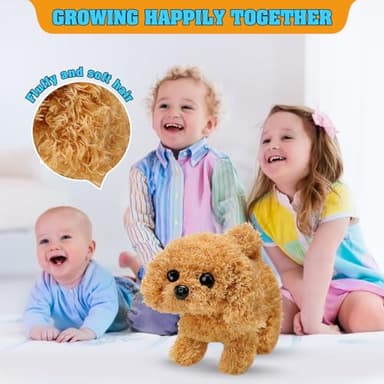 KSABVAIA Plush Teddy Toy Puppy Electronic Interactive Dog - Walking, Barking, Tail Wagging, Stretching Companion Animal for Kids Toddlers. - Image 5