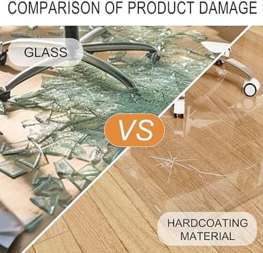 Beveled Edge Office Chair Mat for Carpet or Hardwood Floor 36" x 48" Clear Chair Mats for a Smooth Glide and Easy Roll On/Off, Heavy Duty and Non-Slip Pad Floor Ultimate Desk Chair Mat - Image 4