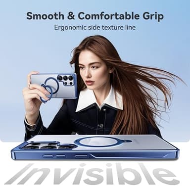 CASEKOO Magnetic 360 Stand & Polish Titanium Blue for Samsung Galaxy S25 Ultra Case, 16FT Military Protection, Fit for MagSafe, Protective Slim S25 Ultra Case with Kickstand Ring 6.9" - Image 7