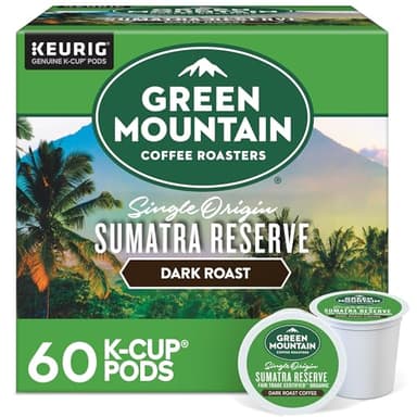 Green Mountain Coffee Roasters Sumatra Reserve, Keurig Single Serve K-Cup Pods, Dark Roast Coffee, 60 Count, (6 Packs of 10) - Image 1