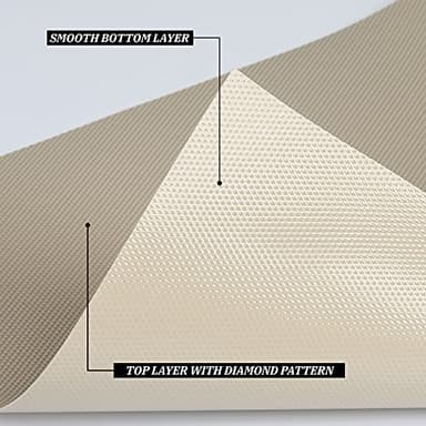 Kitchen Shelf Liner Drawer Liners, Non-Adhesive Refrigerator Liners Waterproof Fridge Mats with Strong Durable Kitchen Cabinets Mat for Drawers, Shelves, Pantry Khaki - Image 4