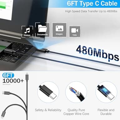 2025 New Super Fast Charger USB C, 2Pack 45W Type-C Android Phone Charger Fast Charging Cord Compatible with Samsung Galaxy S25 ultra/S25+/S25/S24 Ultra/S24/S23 Ultra/S23+/S23/S22 Ultra/S22+/S20 Ultra - Image 4