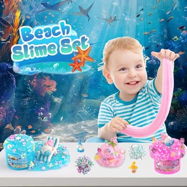 LAWOHO 6 Pack Slimes, Pink & Blue Slime Kit for Kids Ages 4-12 with Cloud, Butter & Water Slime, Non-Sticky Soft Sensory Toys, Slime Party Favors, Goodie Bag Stuffers for Girls & Boys Birthday Gifts - Image 7