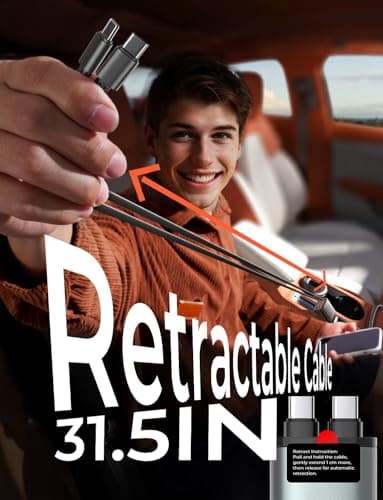 LISEN for iPhone 17 Retractable Car Charger, 69W Dual Type C Car Charger USB C Cigarette Lighter Adapter for iPhone 17 Pro Max Air, Retractable Cigarette Lighter fit i Phone 16 15 Pro Max Air, Black - Image 4