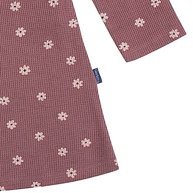 Gerber Baby Girls Toddler Long Sleeve Dress with Ruffle Detail, Pink Daisies, 3T - Image 5