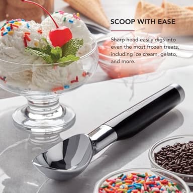 KitchenAid Classic Ice Cream Scoop, 8.6 inches, Black - Image 3