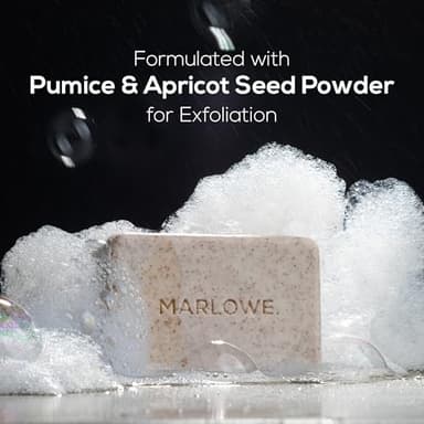 MARLOWE. No. 102 Body Scrub Soap 7 oz (3 Bars), Exfoliating Soap Bar with Shea Butter, Olive Oil & Green Tea Extracts, Cleanses, Smooths & Revitalizes Skin, Original Sage & Fir Scent - Image 3