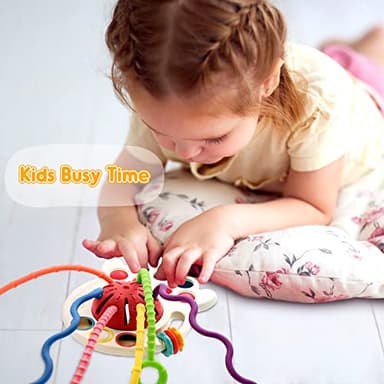 AiTuiTui Sensory Toddler Travel Toys for 1 2 Year Old Boy Girl Birthday Gift, Soft Silicone Baby Teething Fidget Educational Learning Toys for Infant 6 9 12 18 Months - Image 7