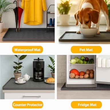 TigeJoy Under Sink Mat 19" x 19" - Silicone Sink in Kitchen and Bathroom Organizers and Storage, Waterproof Protector for Drawer Shelf and Cabinet Liner, Flexible Sink Drip Tray - Image 6
