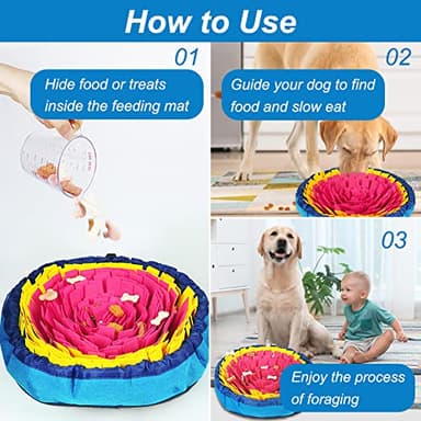 Vivifying Snuffle Mat for Dogs, Interactive Dog Enrichment Toys for Boredom and Mental Stimulation, Adjustable Sniff Mat for Slow Eating and Keep Busy (Red & Yellow) - Image 9