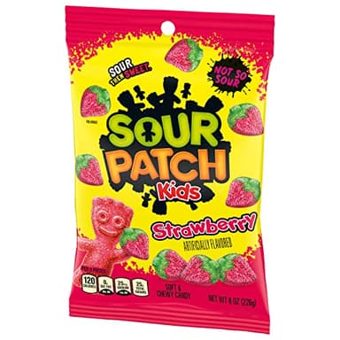 SOUR PATCH KIDS Strawberry Soft & Chewy Candy, Bulk Candy, 12-8 oz Bags - Image 13
