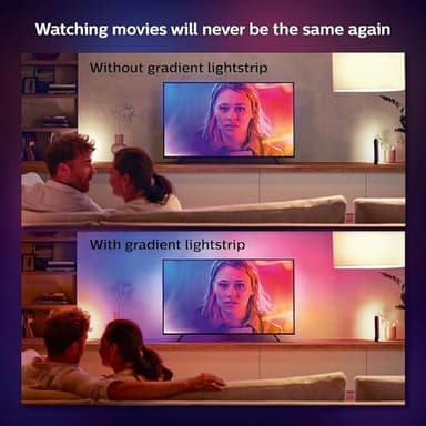 Philips Hue 75" Smart TV Light Strip - White and Color Ambiance LED Color-Changing TV Backlight - Sync with TV, Music, and Gaming - Requires Bridge and Sync Box - Control with App or Voice Assistant - Image 5