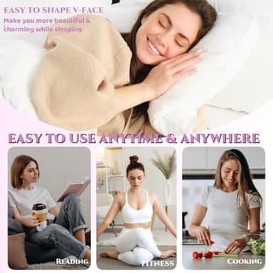 Graphene V-Line Mask Chin Up Mask V Shaped Face Mask Chin strap for sleeping,Jawline Shaper,Lilac,Small - Image 9