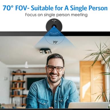 EMEET 1080P Webcam - USB Webcam with Microphone & Physical Privacy Cover, Noise-Canceling Mic, Auto Light Correction, Fixed Focus, C950 Ultra Web Cam w/ 70°View for Meeting/Online Classes/Zoom/YouTube - Image 5