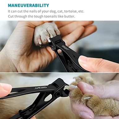 SZQHT Ultra Wide Jaw Opening Nail Clippers Set, Toenail Clippers for Thick Nails, Heavy Duty Nail Cutter, Stainless Steel Toe Nail Clippers for Seniors, Men & Women Manicure,Pedicure,Big(Black) - Image 5