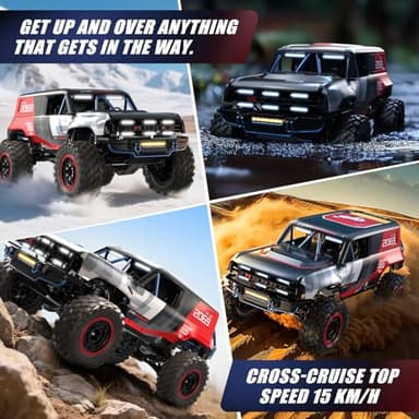 MJX H12P 1/12 Ford Bronco R Brushless RC Crawlers for Adults, Waterproof 4X4 Off-Road RC Rock Trucks with Portal Axles, Hard Case Licensed Remote Control Truck, RTR All Terrain RC Cars with 2 Battery - Image 4