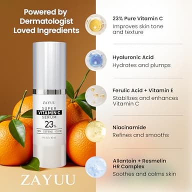 Korean Vitamin C Face Serum: 23% Pure Vitamin C + Hyaluronic Acid, Vitamin E & Ferulic Acid – Anti-Aging Serum for Wrinkles, Dark Spots & Mature Skin – 1 fl oz – Korean Skincare for Radiant Glow - Image 3