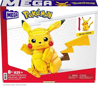 MEGA Pokémon Building Toys Set Jumbo Pikachu with 806 Pieces, Articulated and Poseable, 12 Inches Tall, for Kids - Image 7