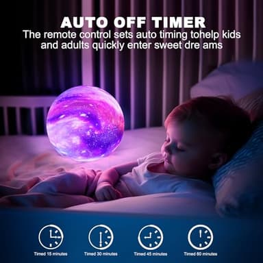 GROPINFLY Moon Lamp Galaxy Lamp 6 inch 16 Colors LED 3D Moon Light, Remote & Touch Control Lava Lamp Moon Night Light Gifts for Girls Boys Kids Women Birthday - Image 5