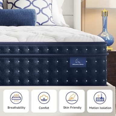 Vesgantti Twin Mattress 12 Inch in a Box, Fiberglass Free Hybrid Single Mattress with Individual Pocket Springs & Memory Foam – Medium Firm Feel Support for Back Pain Relief & Cool Sleep, 120-Night - Image 7