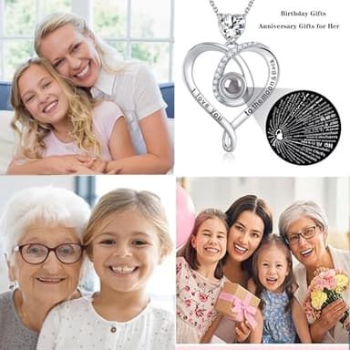 Alittlecare Granddaughter Necklace From Grandma - Interlocking Heart Necklace Filled With My Love - Gift for Granddaughter On Birthday/Christmas/Mother's day/Graduation/Wedding/Valentines Day - Image 3