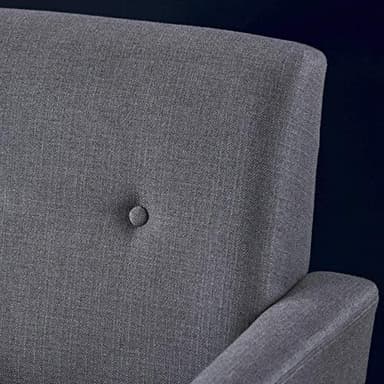 Christopher Knight Home Sienna Mid-Century Modern Fabric Club Chair, Dark Grey - Image 4