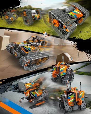 Opmind 5 in 1 STEM Remote Control Building Kit, 392Pcs Blocks Erector Projects Set Toys for Kids Age 8-12, Build a Tank/Robot/AVT DIY Science Educate 6 7 9 10 11 Years Old for Boys & Girls Gift Ideas - Image 4