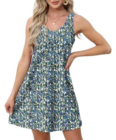 Spring Dresses for Women 2025 Summer Loose Maternity Casual Beach Dress Mother of Bride Sundresses Teachers Floral 05 L - Image 3