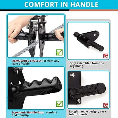 HOKINETY Zip Line Kit for Kids Adults : 100FT Up to 380Lbs - Quick Tighten Zipline for Backyard Outdoor with 100% Rust Proof Removable Trolley Seat Spring Brake - Image 4