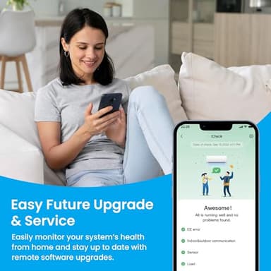 Senville LETO Series Mini Split Air Conditioner Heat Pump, 9000 BTU 110/120V, Inverter, Works with Alexa, SEER2 21.5, White - Image 8