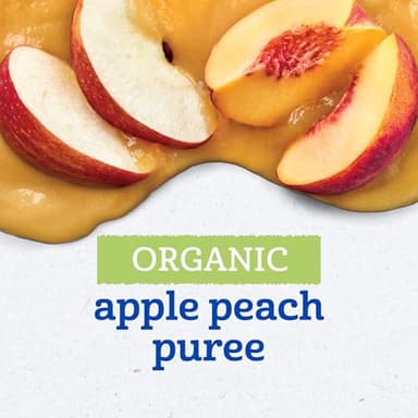 Gerber Stage 2 Baby Food, Organic Apple Peach Puree Pouch, 2 Servings of Fruit, No Added Sweetener, No Artificial Colors or Flavors, 12-Pack - Image 4