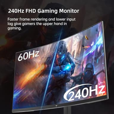 KTC 32 Inch 240Hz Curved Gaming Monitor, FHD 1080P 1500R HDR Gaming PC Monitor, FreeSync, Ultra-Fast 1ms Monitor for Gamer, 3500:1 Contrast, HDMI 2.0 x 2, DisplayPort 1.4 & USB 2.0, H32S17F - Image 2