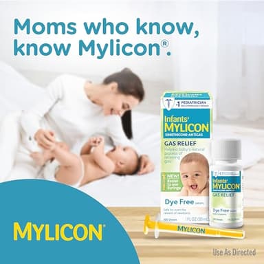 MYLICON Infants Gas Relief Drops for Infants and Babies, Dye Free Formula, 1 Fluid Ounce - Image 6