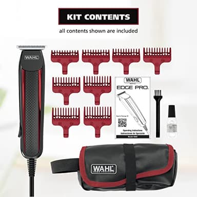 Wahl Edge Pro Bump Free Corded Beard Trimmer for Men Touch Up Trimmer & Grooming Detailer Kit – Perfect for Edging Beards, Mustaches, Hair, & Stubble, – Model 9686-300 - Image 2