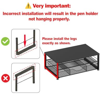 OPNICE Desk Organizers and Accessories, 2-Tier Computer Monitor Stand Riser with Drawer and 2 Pen Holders, Laptop Stand, Office Desk Accessories for Office Supplies, Pink - Image 7