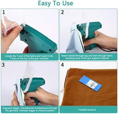Price Tagging Gun for Clothing,(Not Stitch Gun) Standard Retail Price Tag Attacher Gun for Clothes with 6 Needles & 1000pcs 2" Barbs Fasteners for Store - Image 6
