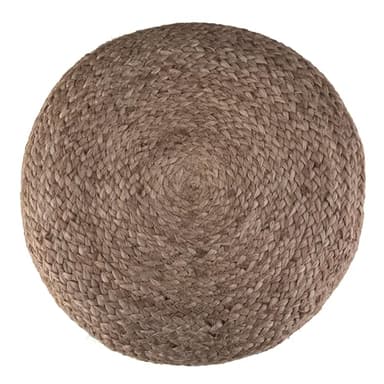 SIMPLIHOME Lydia Boho Round Pouf in Navy, Natural Braided Jute for the Living Room, Bedroom and Kids Room - Image 7