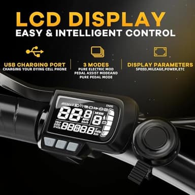 1000W Folding Electric Bike, 48V 20.8AH Large Removable Battery E-Bike, 30+MPH, 80 Miles Max Range, 20" Fat Tire Electric Bike for Adults, Adult Electric Bicycles Commute E-Bikes For Women/Men - Image 5