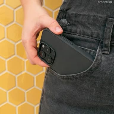 Smartish® iPhone 16 Pro Magnetic Case - Gripmunk Compatible with MagSafe [Lightweight + Protective] Slim & Thin Grip Cover with Microfiber Lining for Apple iPhone 16 Pro - Clearly Clear - Image 9