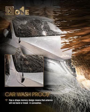 KEYO1E New Carbon Fiber Antenna Compatible with 2006-2026 Chevy Silverado 2500/7.9 Inches Flexible Sturdy Rubber Antenna Replacement/Internal Copper Coil for Enhanced Reception - Image 2