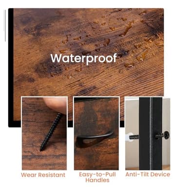 Sweetcrispy Nightstand Set of 2 with 2 Storage Drawers, 20" Height Small Bed Side Furniture End Table, Wooden Top Fabric Cabinet Kids Mini Dresser for Bedroom, Closet, Entryway, College Dorm - Image 8