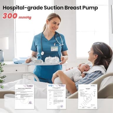 Saglve Breast Pump Hands Free,Wearable Breast Pumps Portable,Electric Breastfeeding Milk Pump with 4 Modes&12 Levels,300mmHg Comfortable Suction,Discreet&Leak-Proof Design-27mm Shield,21/24mm Flange - Image 9
