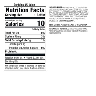 Bai Antioxidant Infused Water Beverage, Molokai Coconut, with Vitamin C and No Artificial Sweeteners, 18 Fluid Ounce Bottle, 12 Pack - Image 3