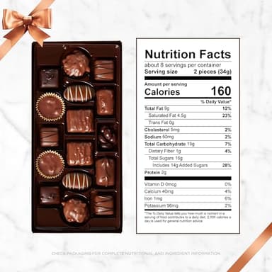 Russell Stover Caramel and Nuts in Milk and Dark Chocolate, Mother's Day Chocolate Gift Box, 9.4 Ounce - Image 2