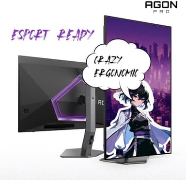 AOC Agon PRO AG276QZD2 27" QD-OLED Gaming Monitor QHD 2560x1440, 240Hz 0.03ms, HDR 400, HDMI 2.0 x2, Display Port x2, Built in Speakers, G-Sync Compatible, Console Gaming Ready, 3-Year Zero-Bright-Dot - Image 4