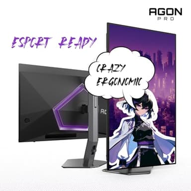AOC Agon PRO AG276QZD2 27" OLED Tournament Gaming Monitor 2560x1440, 240Hz 0.03ms, G-SYNC, PS5 Switch Compatible, Glossy, Black (Renewed) - Image 3