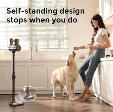RONEAIR Cordless Vacuum Cleaner with Back-Saving&Self-Standing,Upright Vacuum Cleaners for Home,Anti-Tangle,Powerful Suction,Stick Vacuum Cordless Rechargeable for Hard Floors,Carpets,Pet Hair,Car - Image 6