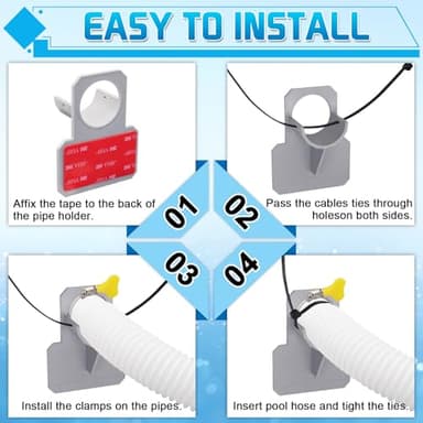 Boltigen 2Pcs 1.25inch Pool Hoses for Above Ground Pools, 63inch Long Pool Sand Filter Pump Hose, Water Swimming Pool Filter Hose Replacement Set for Pump Model 330 GPH, 530 GPH, 1,000 GPH - Image 5