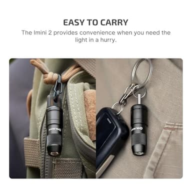 OLIGHT IMINI 2 EDC Rechargeable Keychain Flashlight 2 Pack, 50 Lumens Compact and Portable Mini LED Keyring Lights with Built-in Battery Ideal for Everyday Carry and Emergencies - Image 7